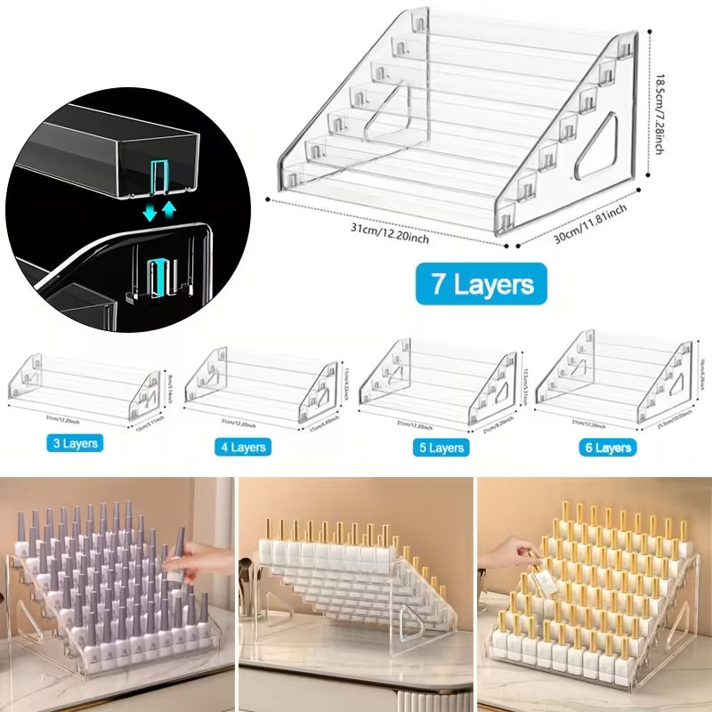 Clear Acrylic Card Display Stand Rack Shelf Organizer for PSA Trading Baseball Cards - Durable